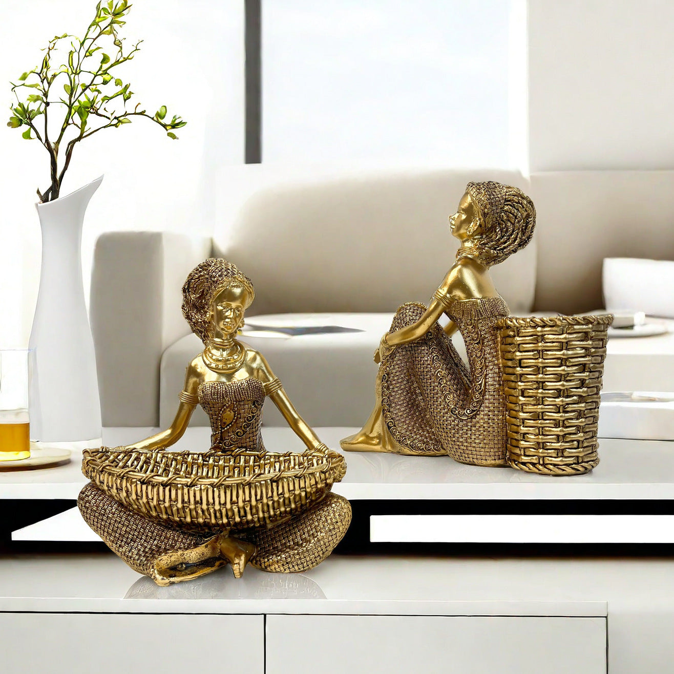 Dekorative Hirschfigur mit Glitzerdetails Brehn