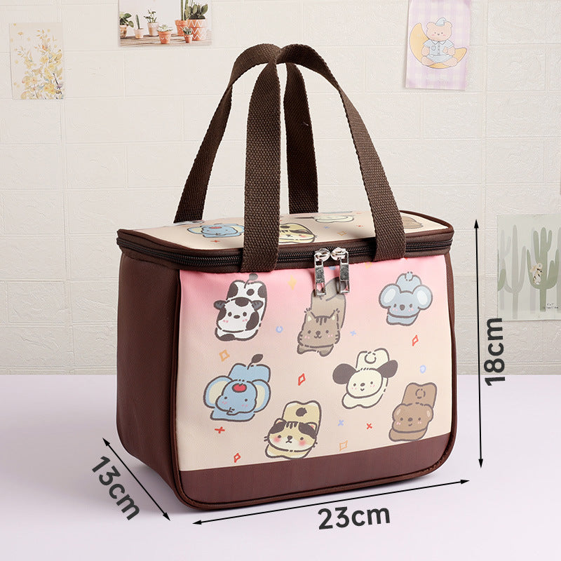 Isolierter Cartoon Lunch Tote Brehn