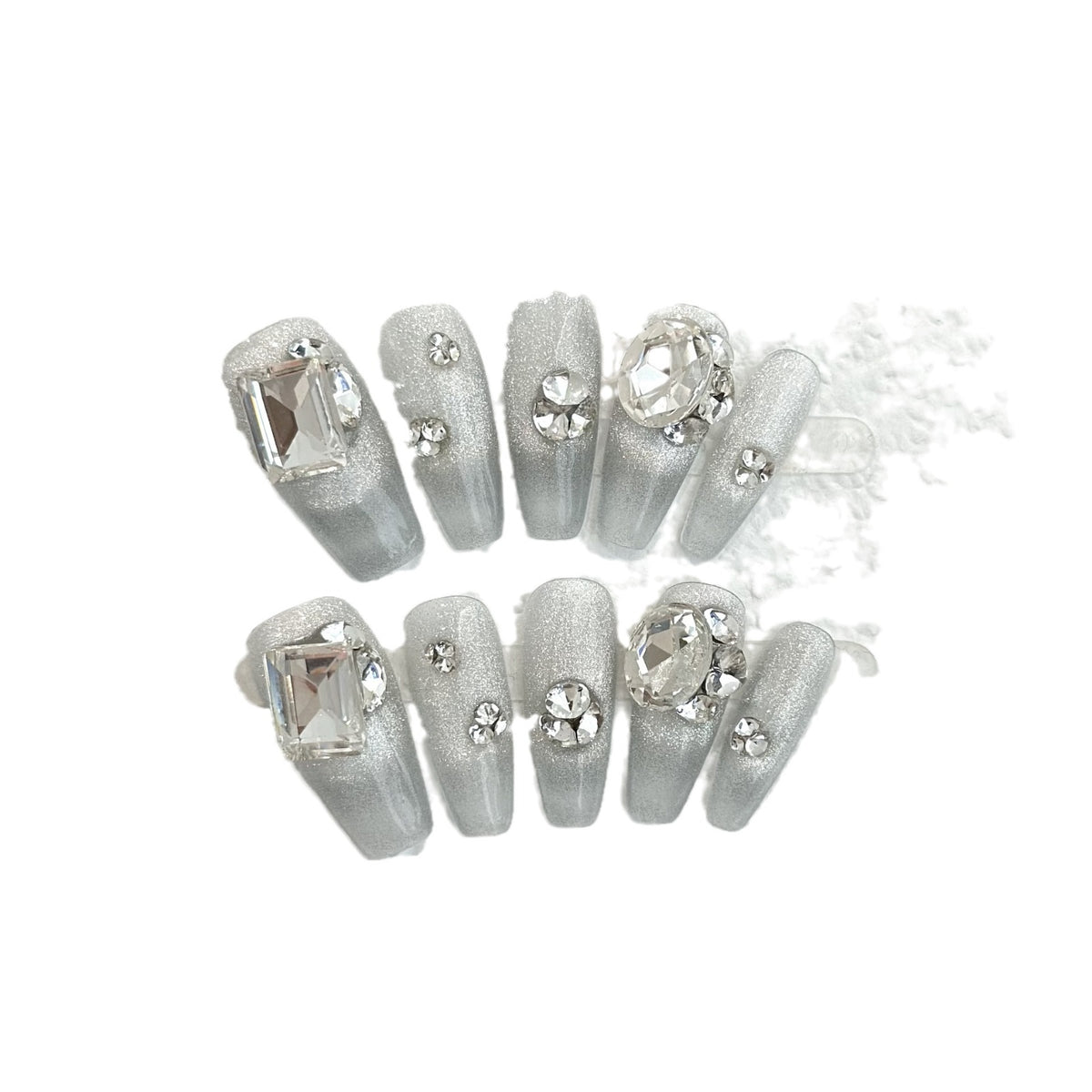 Glänzendes Glamour Press-On Nagelset