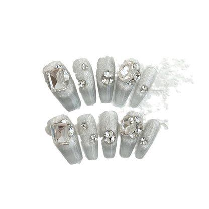 Glänzendes Glamour Press-On Nagelset