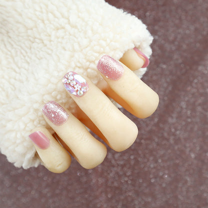 Premium Funkelnde Press-On Nagelset mit dekorativen Strasssteinen Brehn