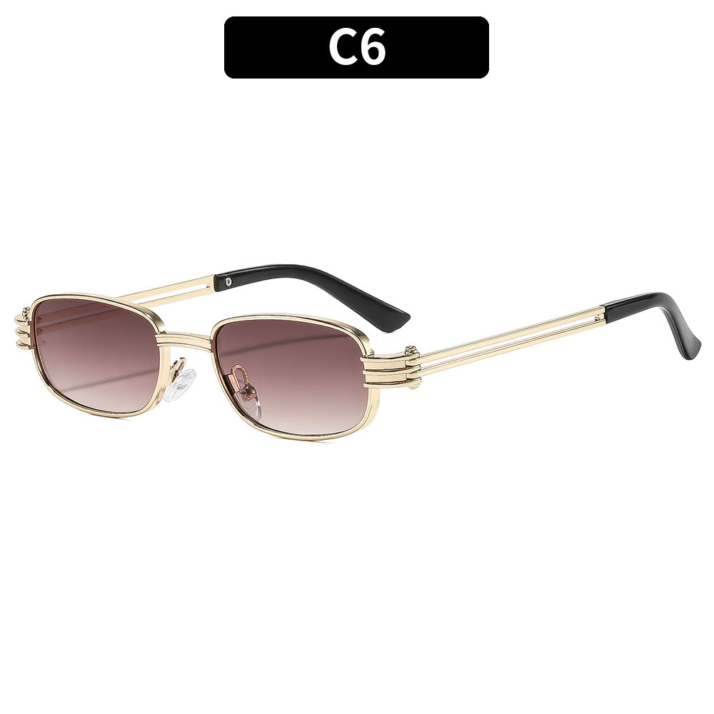 Upscale rechteckige Rahmen Sonnenbrille