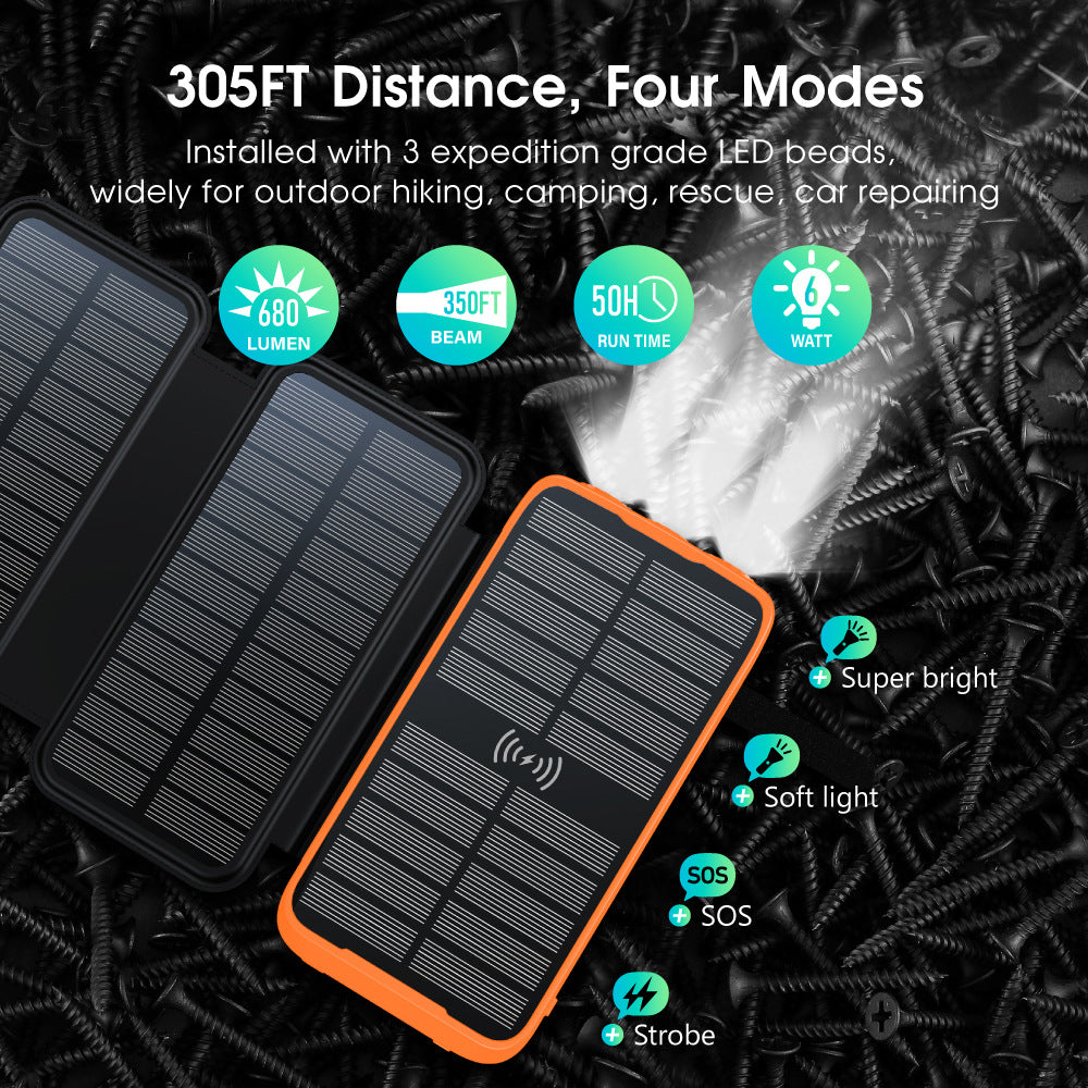 Solar-Powerbank mit Kabelloser Ladefunktion Von Brehn