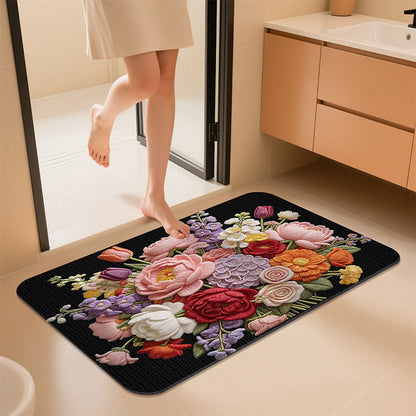 Badezimmer Floral Bestickte Matte