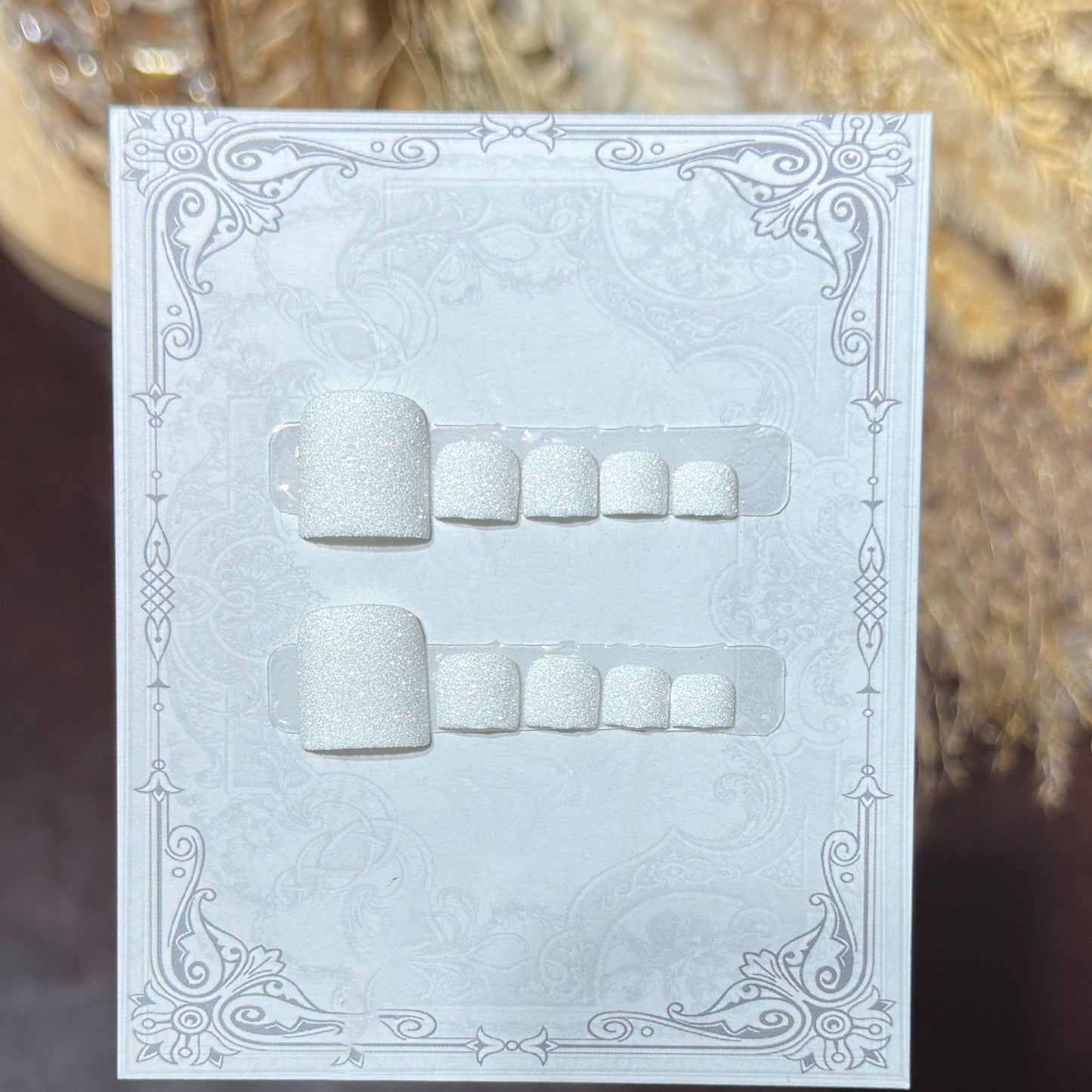 Blumenmuster Dekorative Press-On Nagelset Brehn