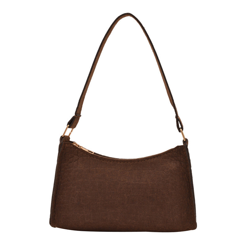 WoCrocodile Texturiertes Mini Schulterhandtasche Brehn