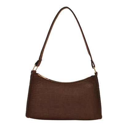 WoCrocodile Texturiertes Mini Schulterhandtasche Brehn