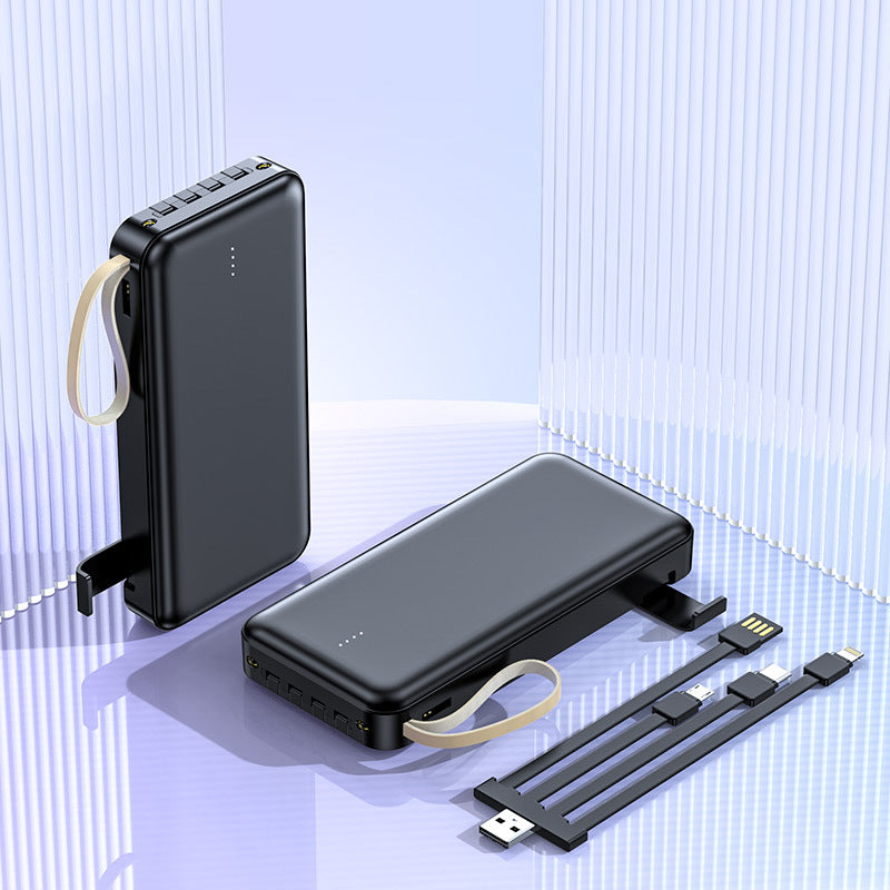 multifunktionale Powerbank mit integriertem Kabel Brehn