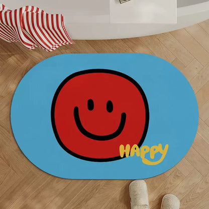 Spaß Smiley Gesicht Bereich Teppich Brehn
