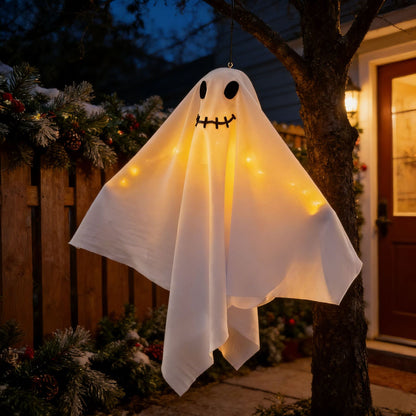 Dekorative Halloween Geistfigur mit LED-Beleuchtung