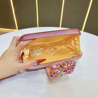 Strass-dekorierte Abend-Clutch