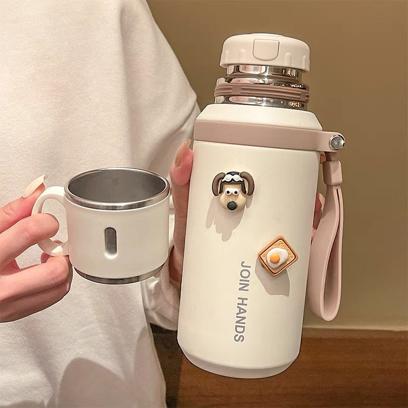 Damen Isolierte Edelstahl-Trinkflasche mit Anti-Rutsch-Griff Brehn
