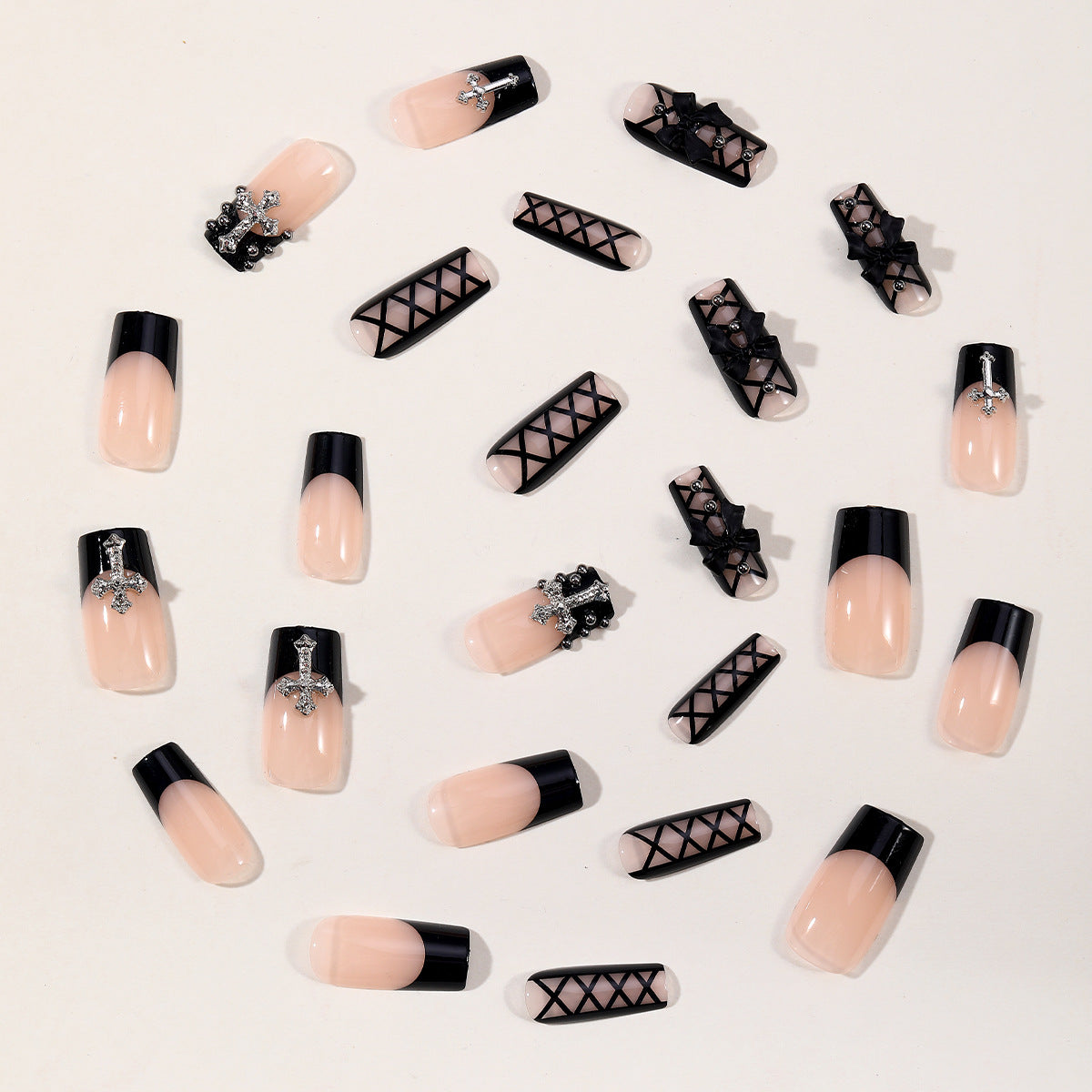 Gothic Eleganz Lange Nagelkunst Verlängerungen Brehn