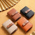 Texturiertes Leder-Kartenhalter-Wallet Brehn