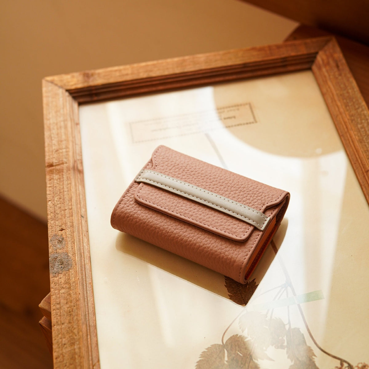 Strukturiertes Leder Kartenhalter Wallet