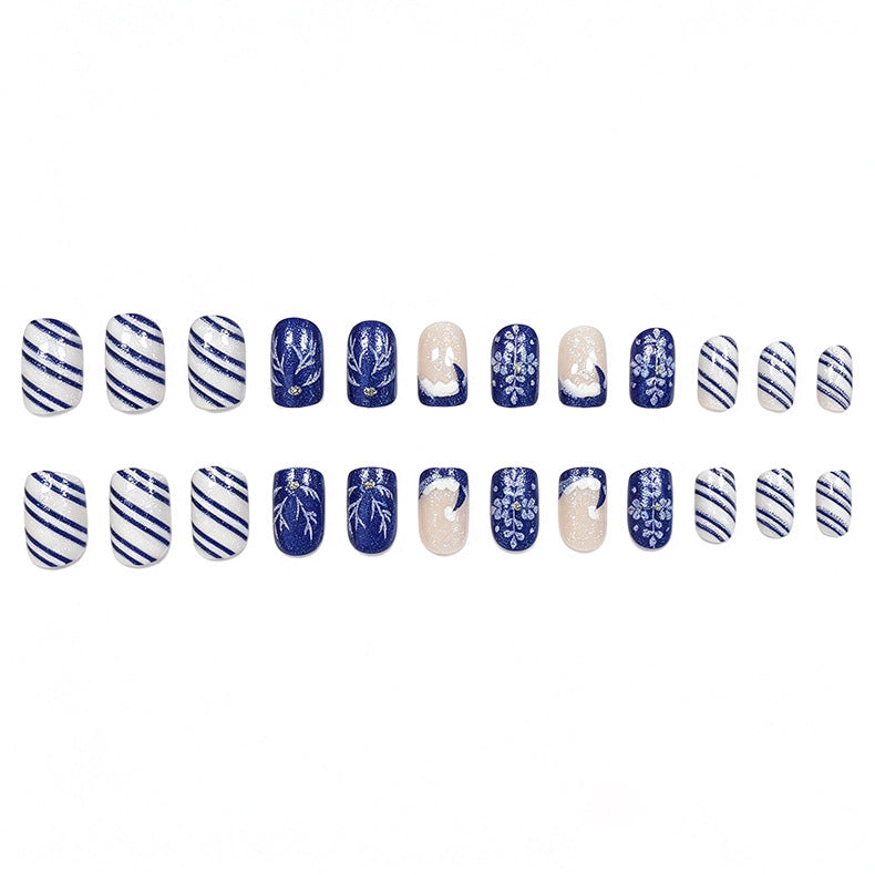 Künstlerische winterliche Acryl-Nagelkunstverzierungen Brehn