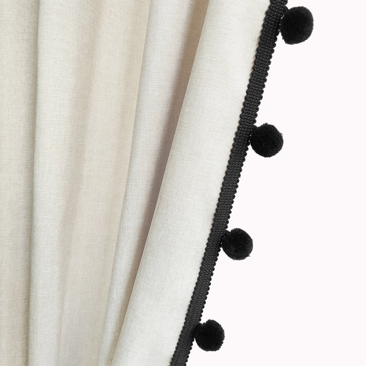 Textured Pom Pom Trim Duschvorhang Brehn