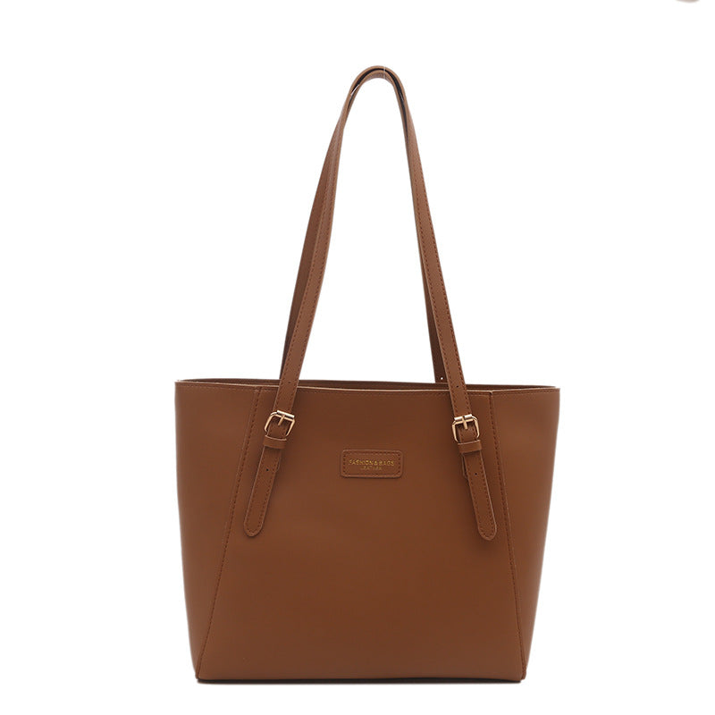 Elegante Kunstleder Tote Bag mit Schal-Detail