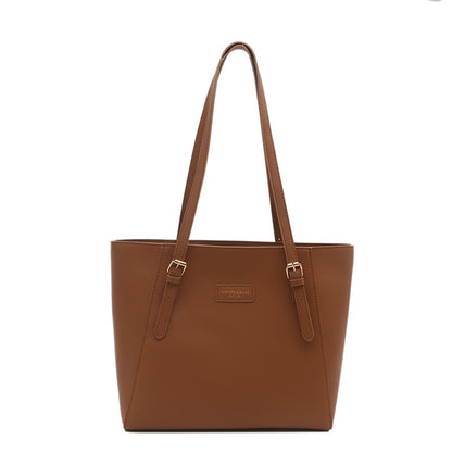 Elegante Kunstleder Tote Bag mit Schal-Detail