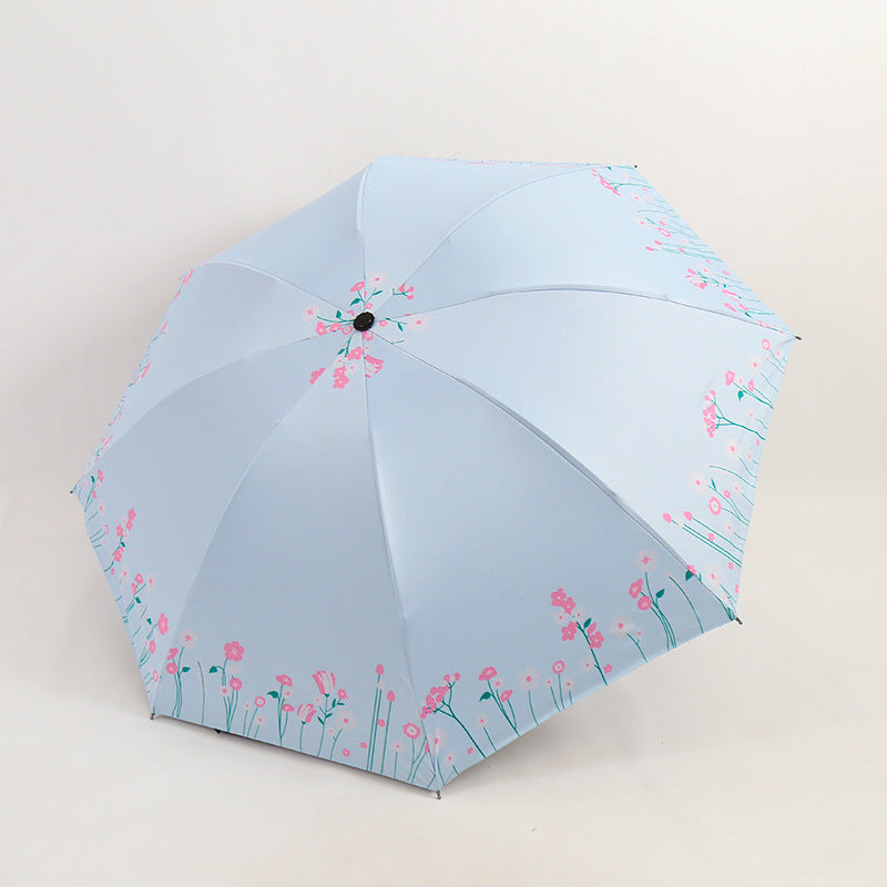 Damen Regenschirm mit floralen Akzenten Brehn