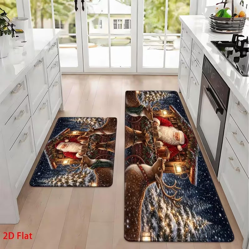 Weihnachts-Themen Küchenmatte Set