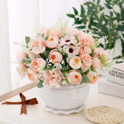 Lebendige künstliche Blumenarrangement