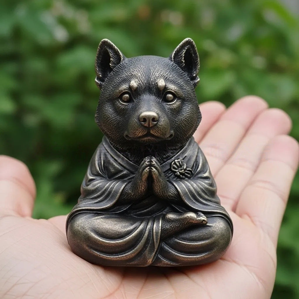 Dekorative meditierende Hundefigur Brehn