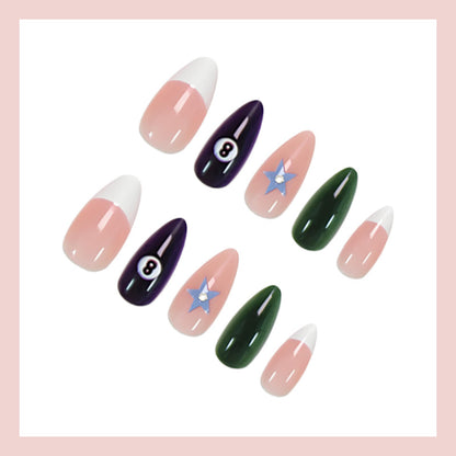 Kunstnagelset mit kreativen Designs und eleganten Akzenten Brehn