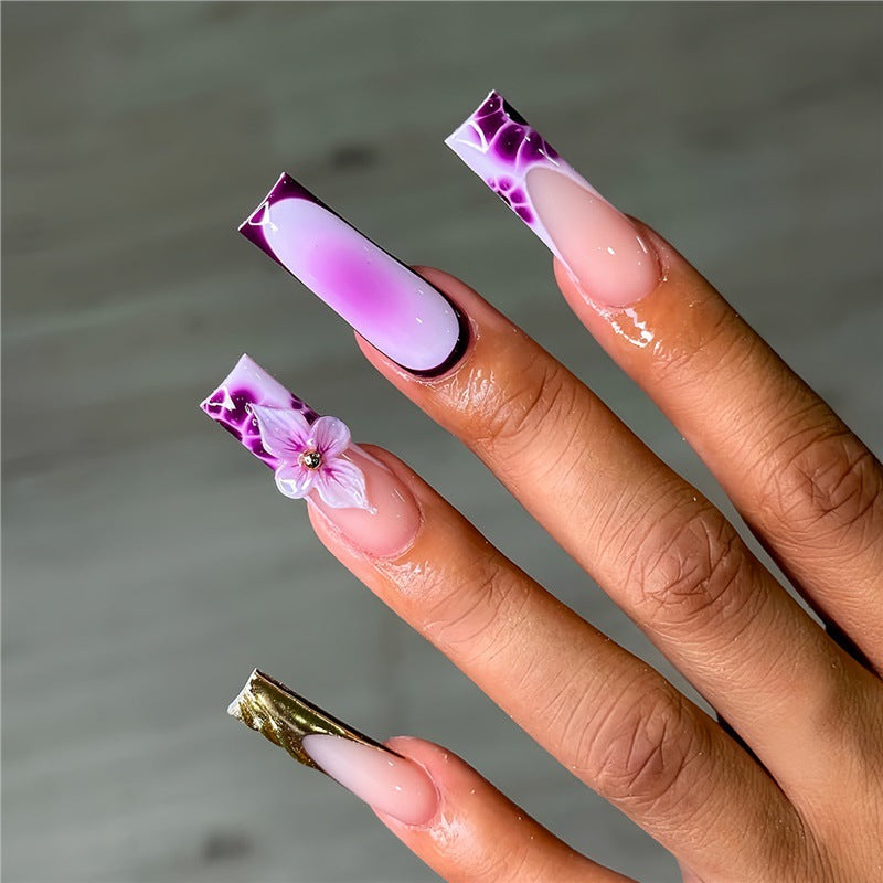 Floral Acryl Nagelkunst Verlängerungen Brehn