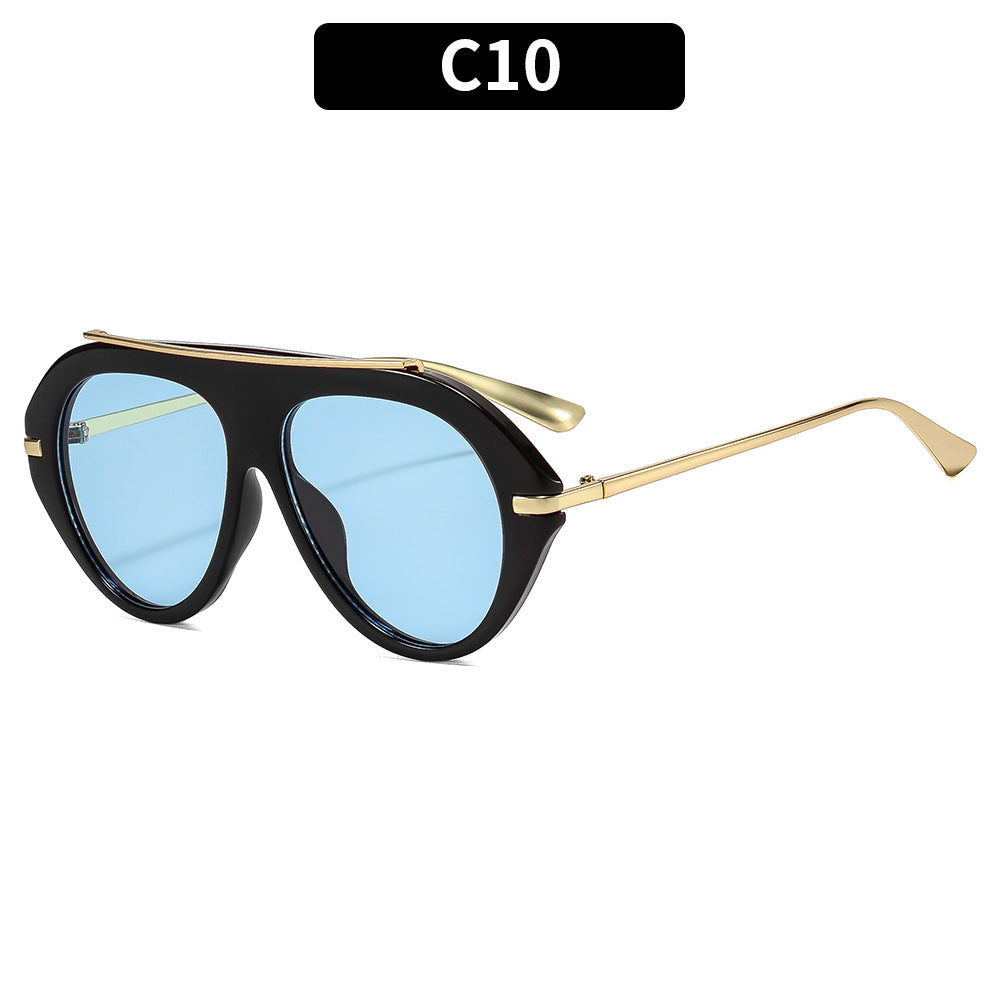 Retro-inspirierte übergroße Shield-Sonnenbrille