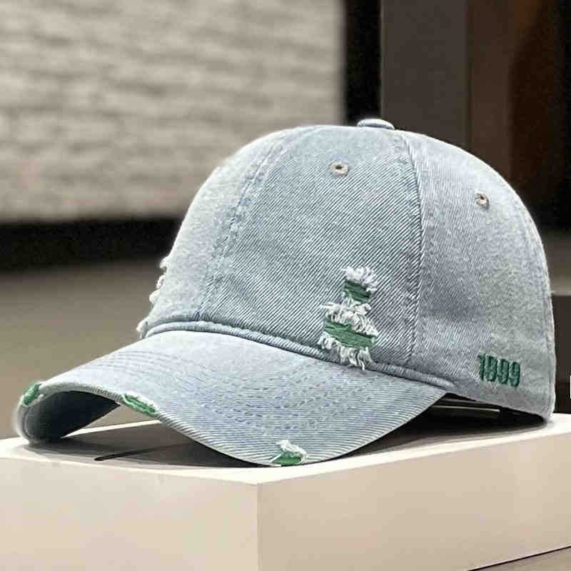 Unisex Geschädigte Denim Baseballcap Brehn