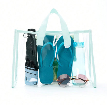 Transparente Strandtasche mit Mehreren Innenfächern Brehn