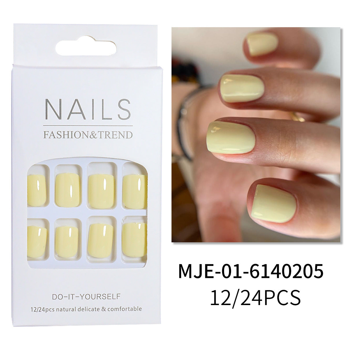 Glänzendes Press-On Nagelset mit elegantem Design Brehn