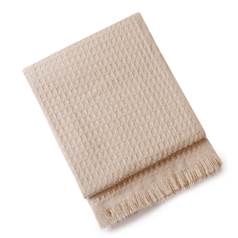 Luxuriöse Strukturierte Strickwurfdecke Brehn