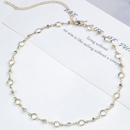Elegante Stein Strass Halskette Brehn