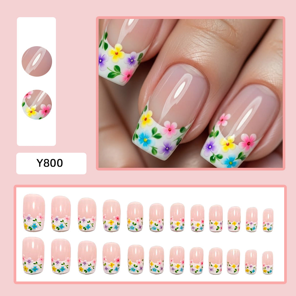 Kunstnägel mit Floralen Applikationen Brehn
