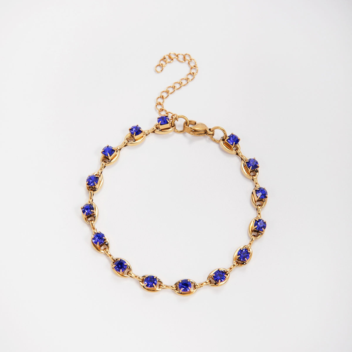 Eleganter Edelstein Akzent Link Armband Brehn