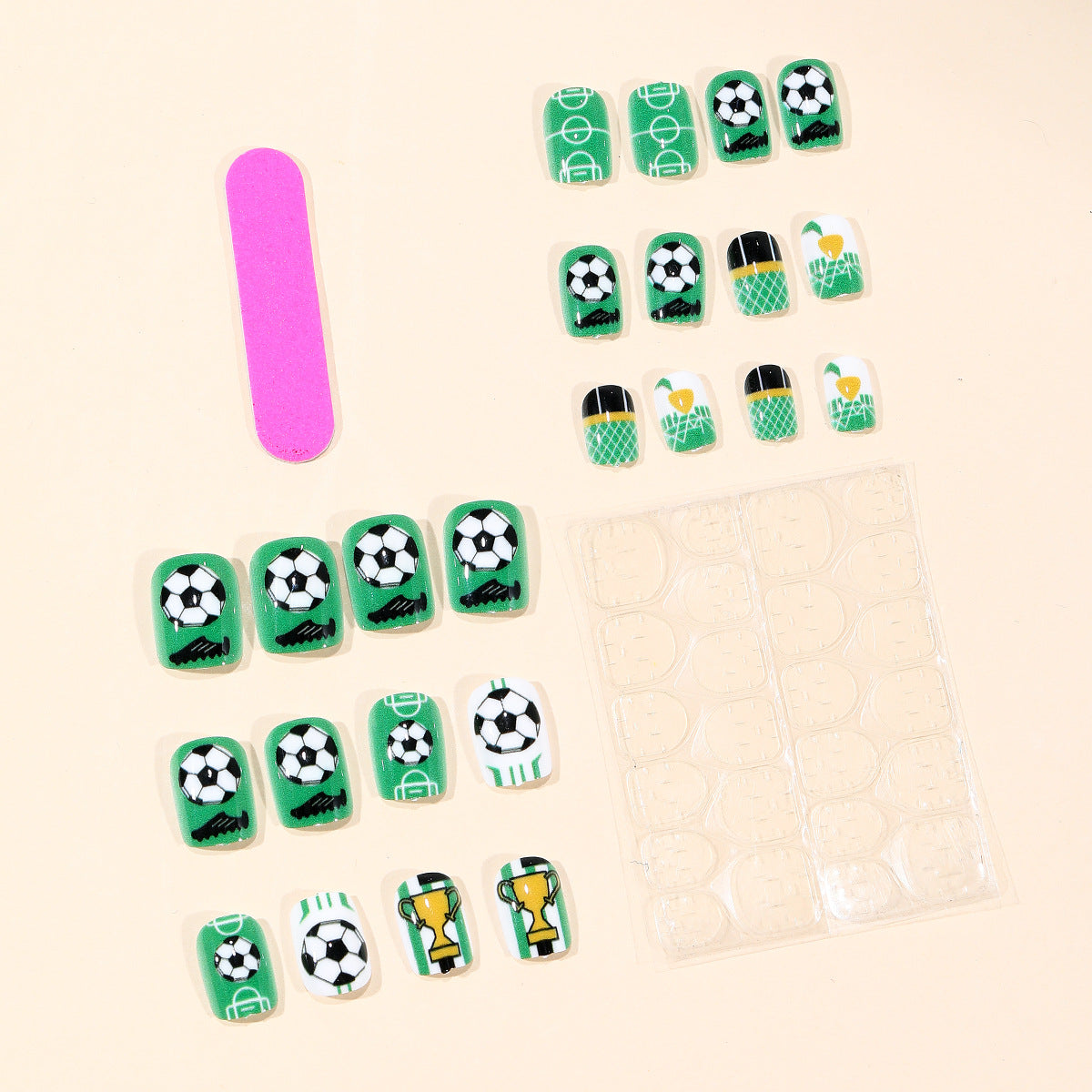 Fußball-Themen-Nagelkunst Brehn