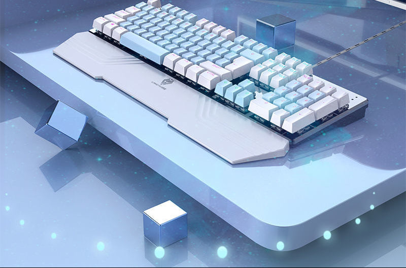 Verdrahtete mechanische Tastatur mit RGB-Beleuchtungseffekten Brehn