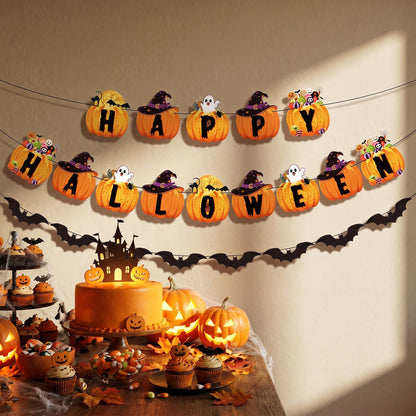 Halloween-Girlande mit Fledermaus-Motiv