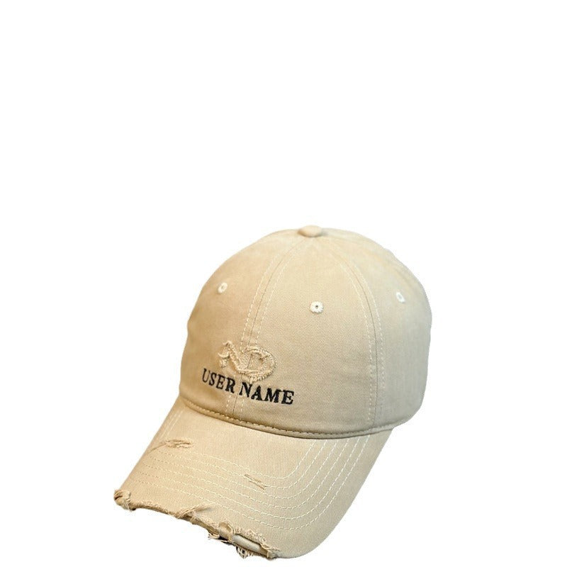 Damen Distressed Casual Verstellbare Baseball Cap Brehn