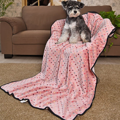 Damen Kuschelige Fleece-Decke mit modernem Punktedesign Brehn