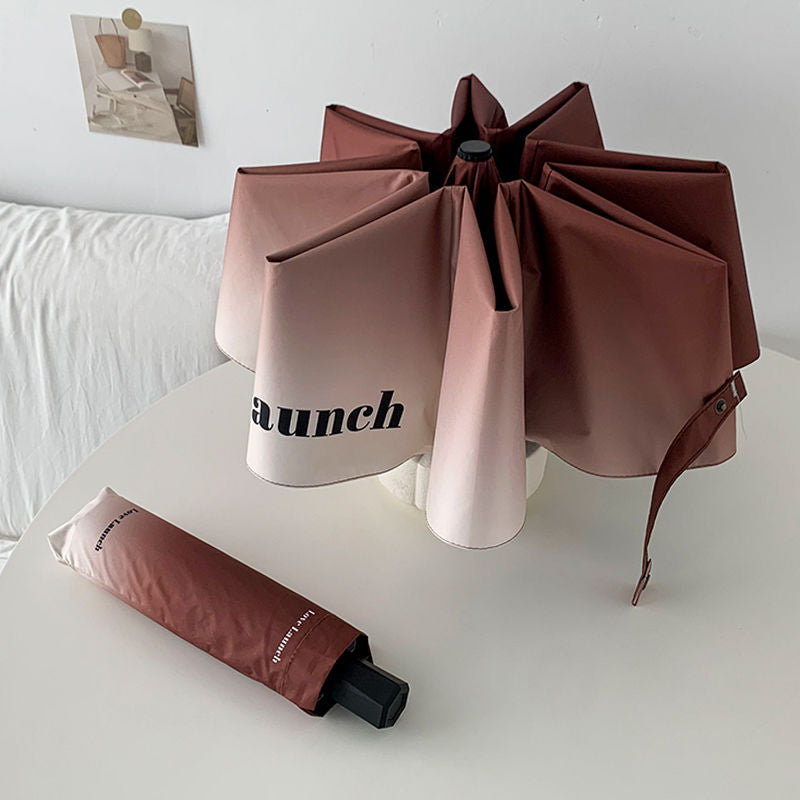 Damen Automatischer Regenschirm mit elegantem Farbverlauf Brehn