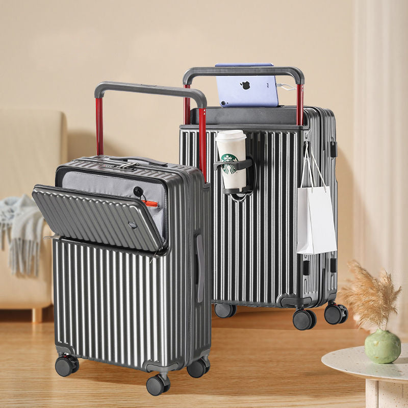 Unisex-Multi-Compartment-Rollende Hartschalenkoffer mit integriertem Ladeanschluss Brehn