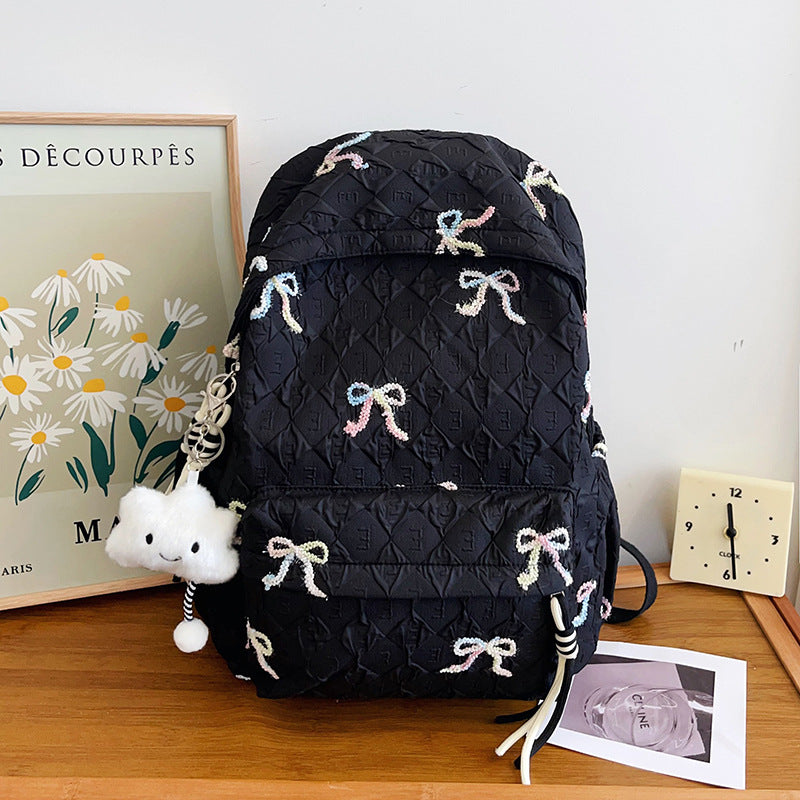 Gesteppten Rucksack mit Stickerei Brehn