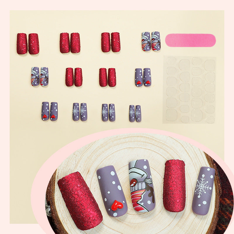 Festliches, Feiertags-Themen Press-On Nagelset Brehn