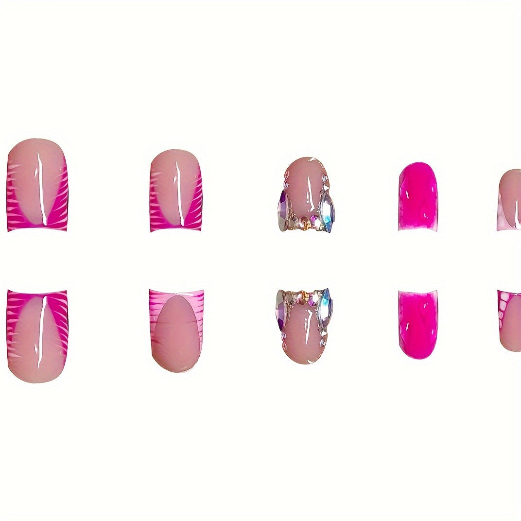 Künstlerisches Press-On Nagelset Brehn