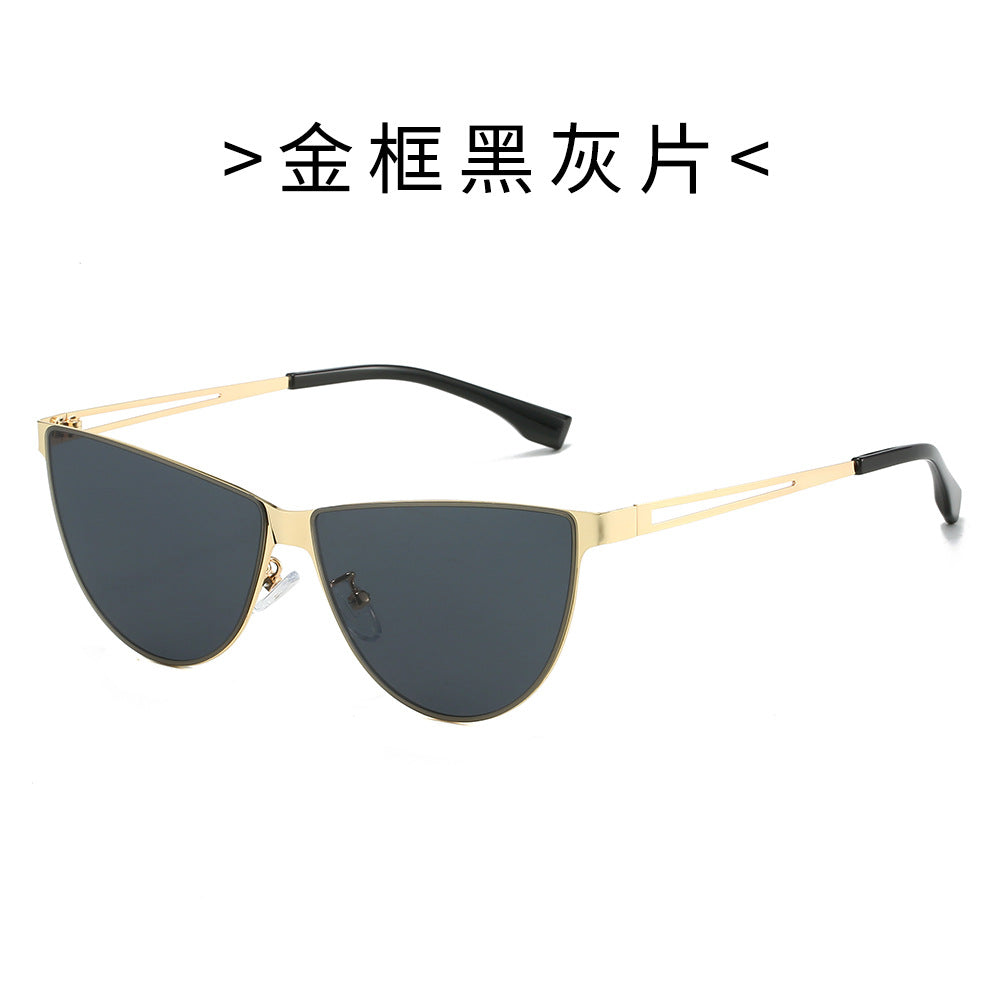 Damen Modische Cat-Eye Sonnenbrille mit elegantem Metallgestell Brehn