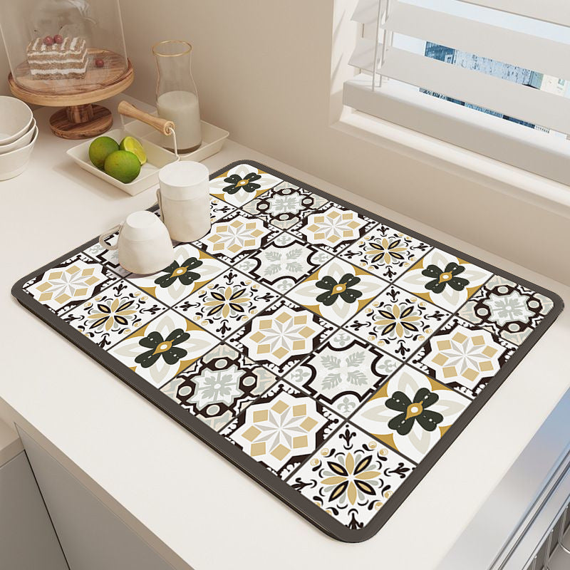 Elegante Mosaikmuster Küchenmatte Brehn