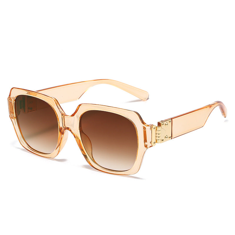 Damen modische oversized Sonnenbrille mit luxuriösen Metallelementen Brehn